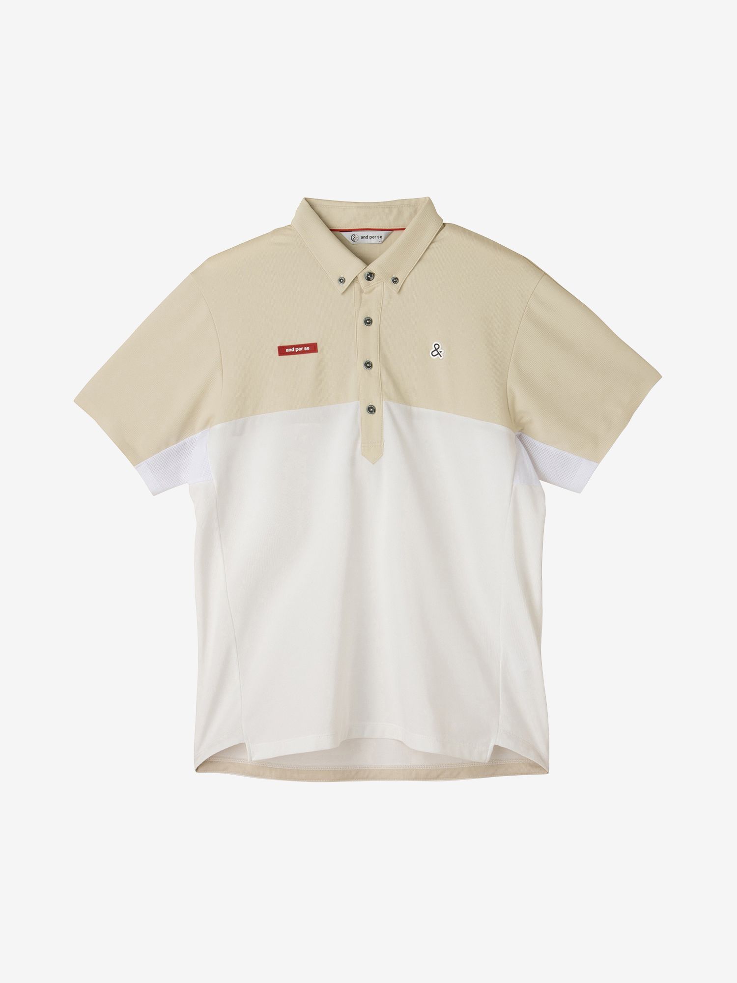 バックロゴプリント半袖ボタンダウンシャツ（メンズ）（AMS9603W5