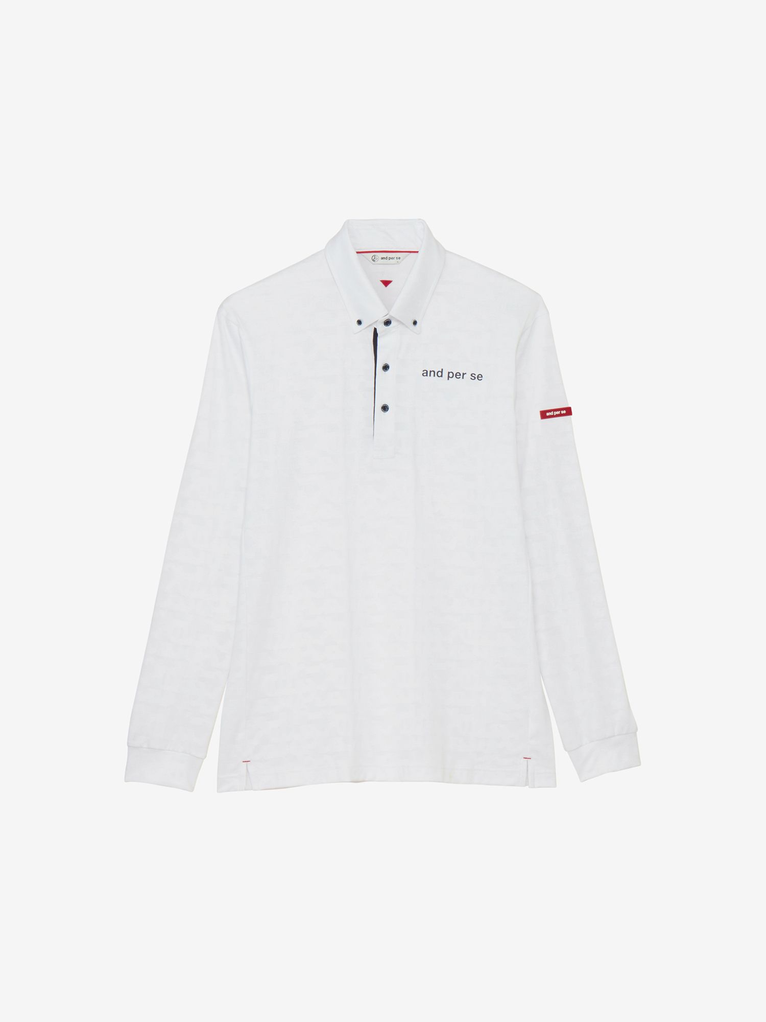 新品 アンパスィand per se メンズ 半袖シャツ ホワイト Ｌジャガード and per se Tシャツ メンズ 半袖 吸汗 速乾 アンパスィ 吸水