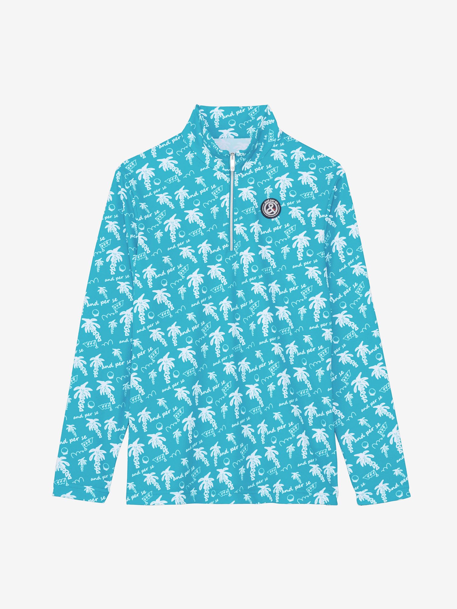 公式・アウトレット】ソルケアプリンテッド長袖ハーフジップシャツ