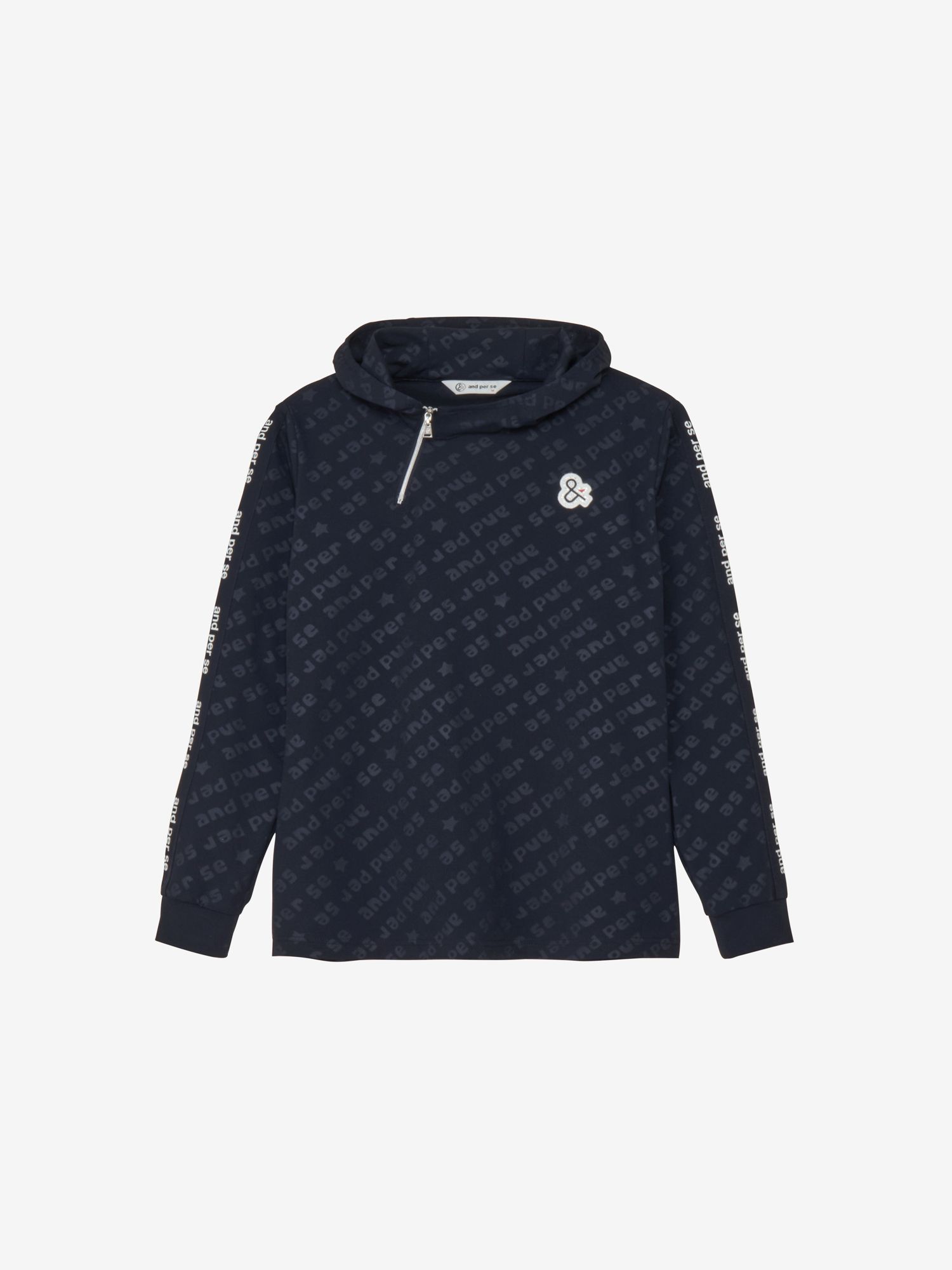 アンパスィ　and per se　ストレッチ スイングドライエンボス長袖フーディーシャツ　レディス 公式・セール】スイングドライエンボス長袖フーディーシャツ