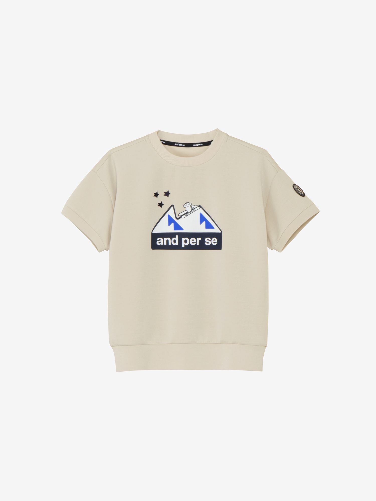 AND PER SE アンパスィ 半袖スウェットスカート　上下セット and per se アンパスィ レディース ニット 半袖 パーカー AFF2703C4