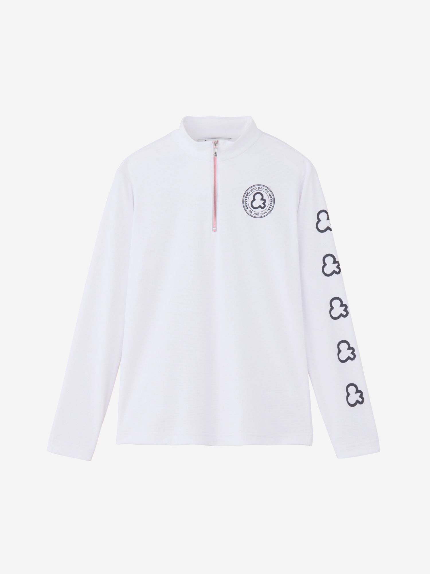 OWNER ハーフジップ　長袖ウェア　シャツ　鮎　渓流　白 公式】COOL is COOL ライトワッフル長袖ハーフジップシャツ