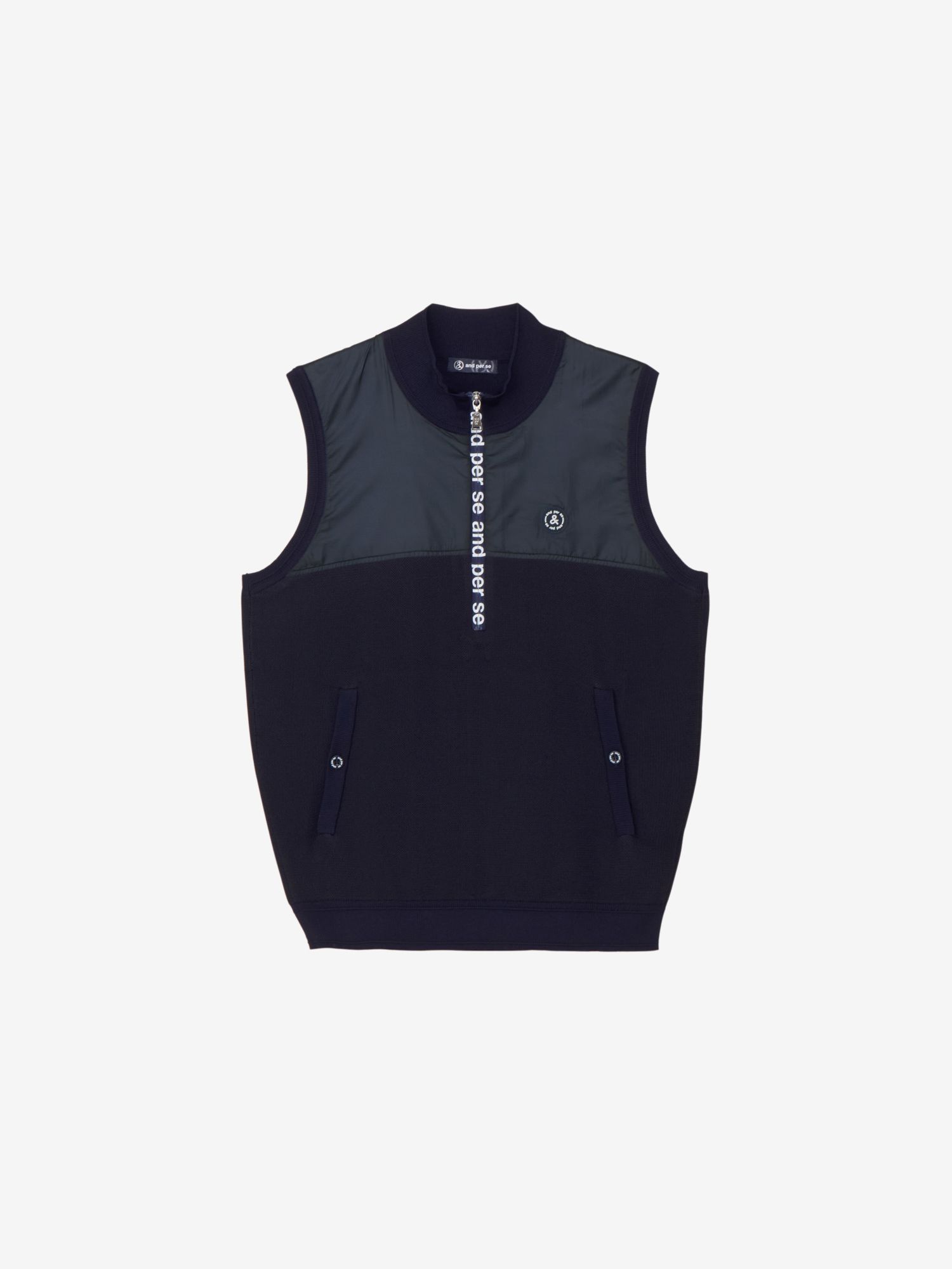 公式】ニットハーフジップベスト（メンズ）｜アンパスィ公式ストア