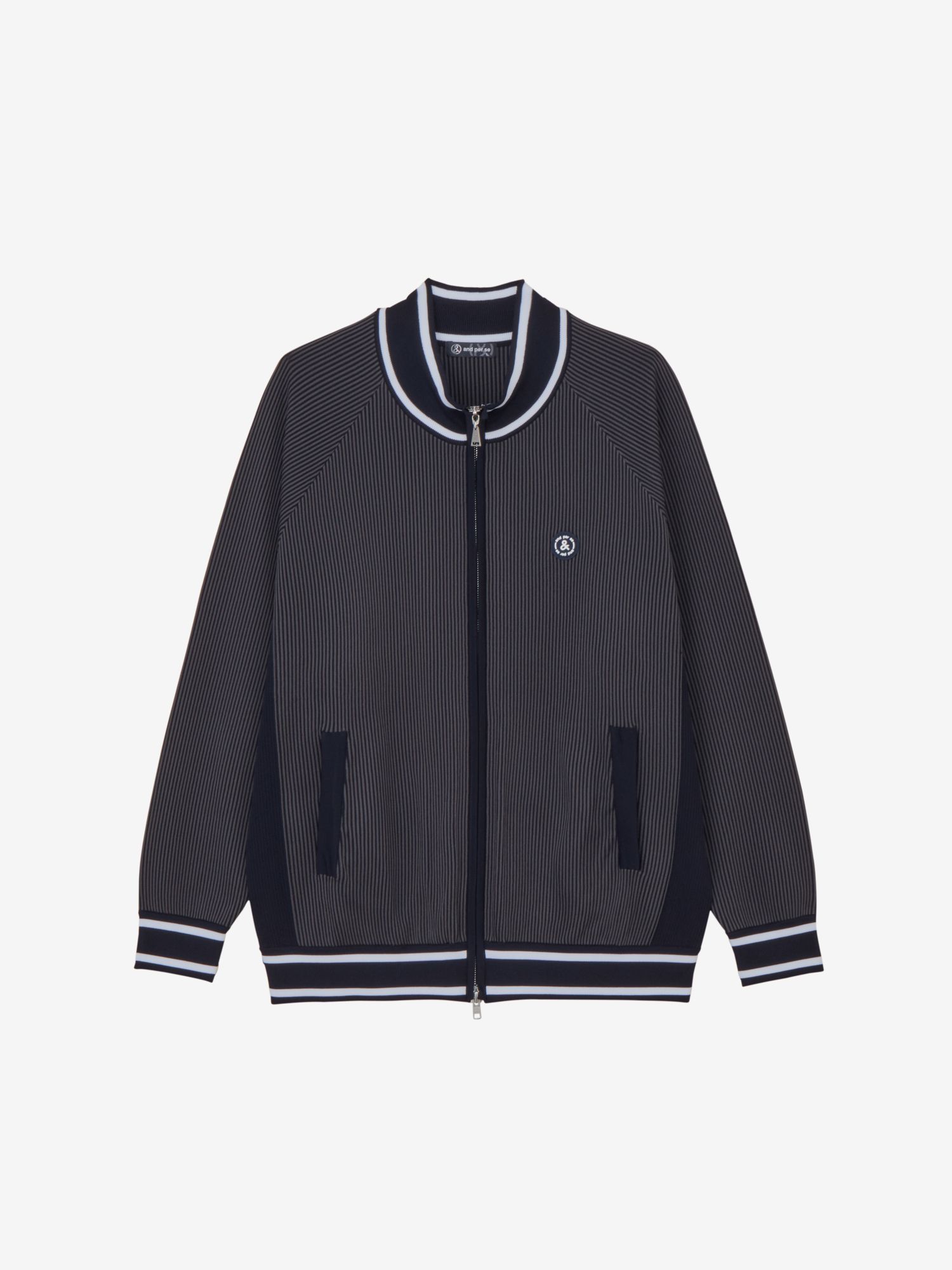 公式】3Dストライプニットブルゾン（メンズ）｜アンパスィ公式ストア