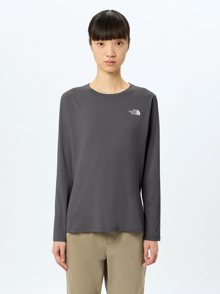 ロングスリーブフラッシュドライスリーディークルー（レディース