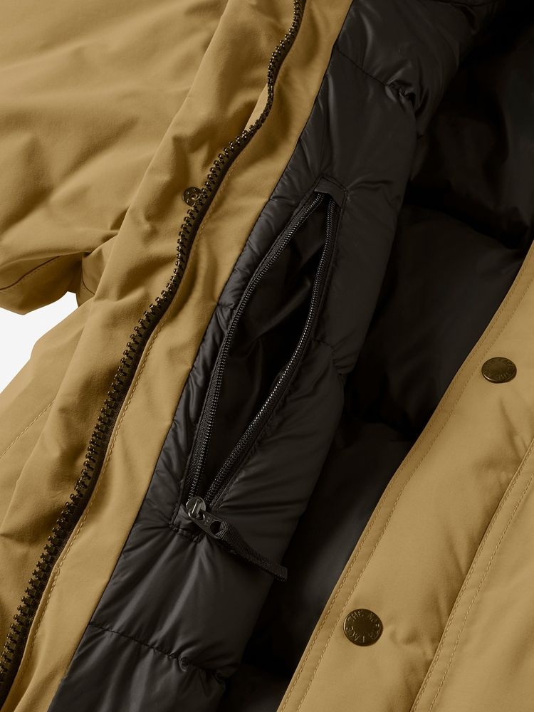 the north face ダウンマフラー　美品　カーキ