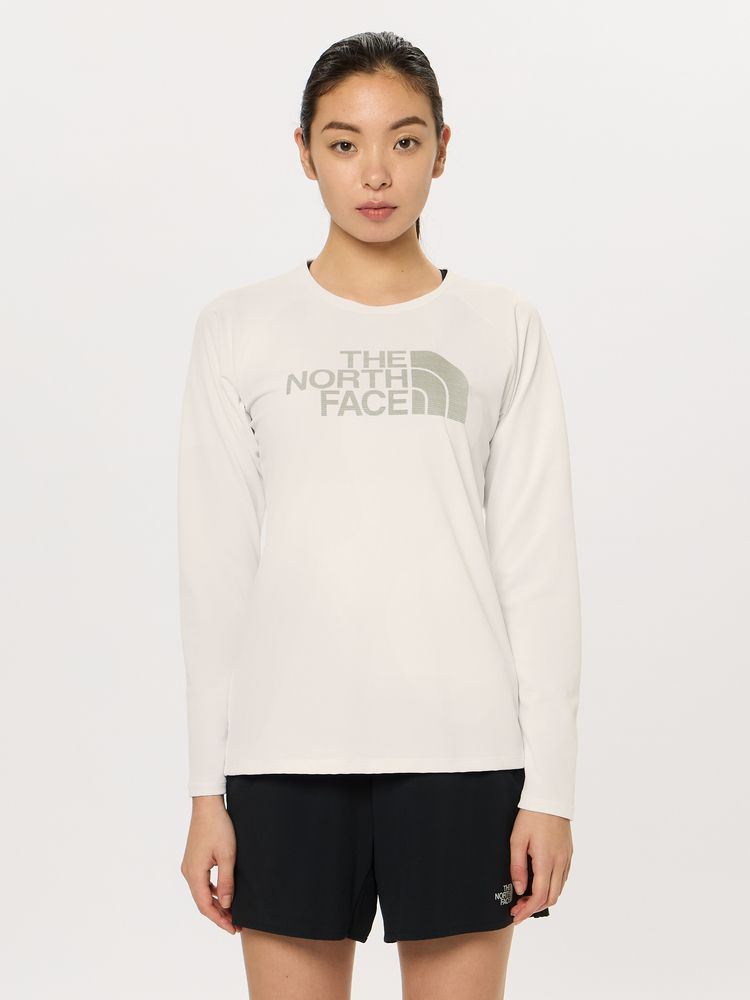 ノースフェイス (The NORTH FACE) (レディース) ロングスリーブGTDロゴクルーシャツ NTW12377 W... L ホワイト