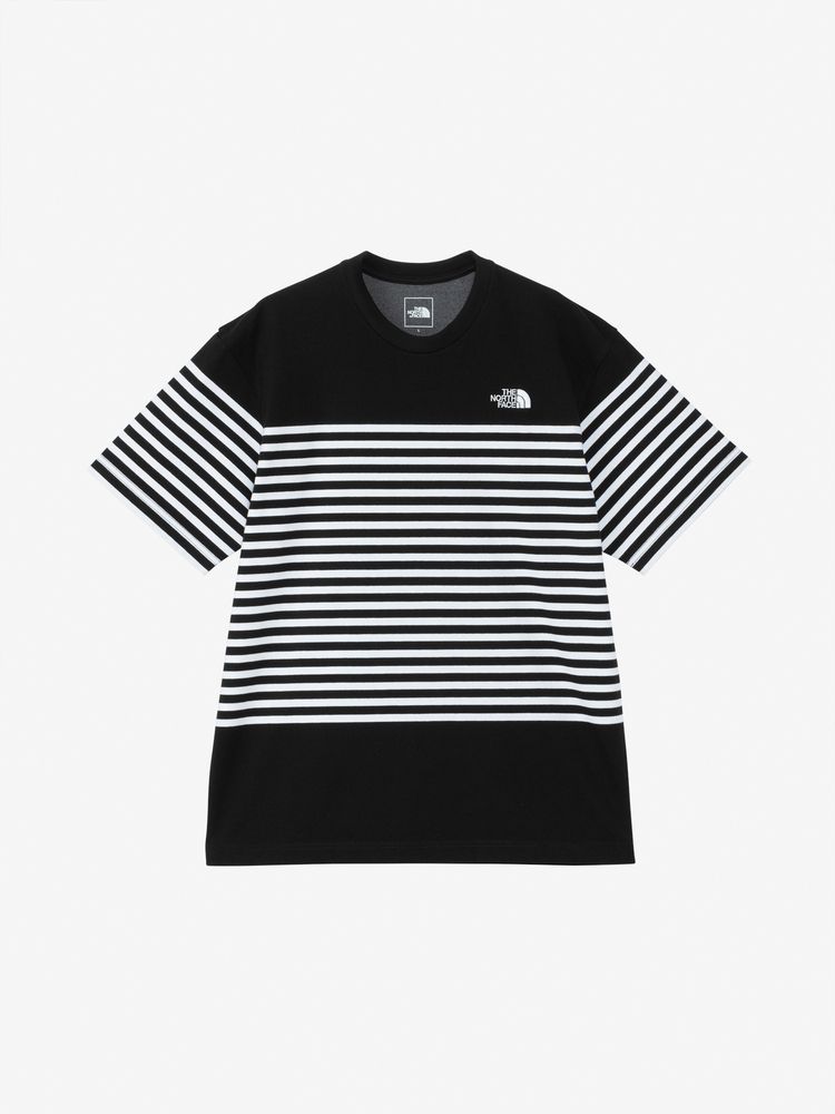 【ザ・ノース・フェイス / Tシャツ】 S/S PANEL BORDER TEE (ショートスリーブパネルボーダーティー) / K / S