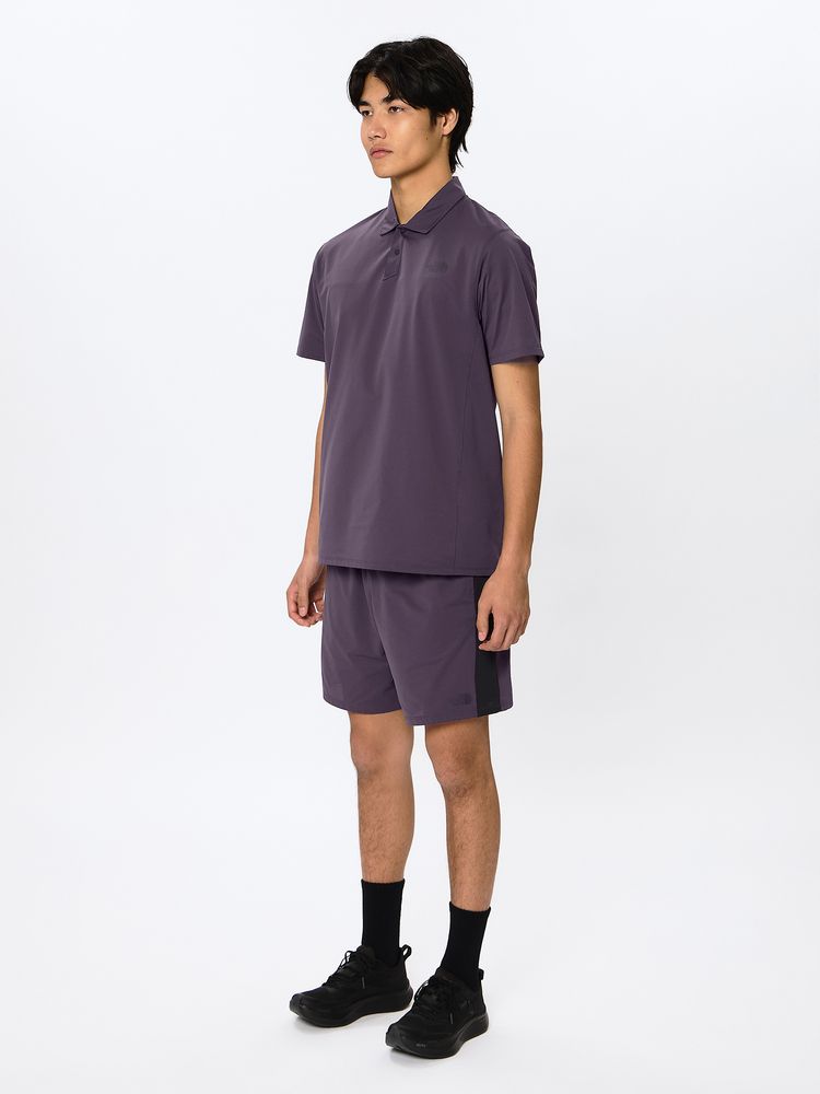 NODU ケーブル編みショートスリーブポロシャツ L ブラック NODU ケーブル編みショートスリーブポロシャツ L ブラックの通販 by