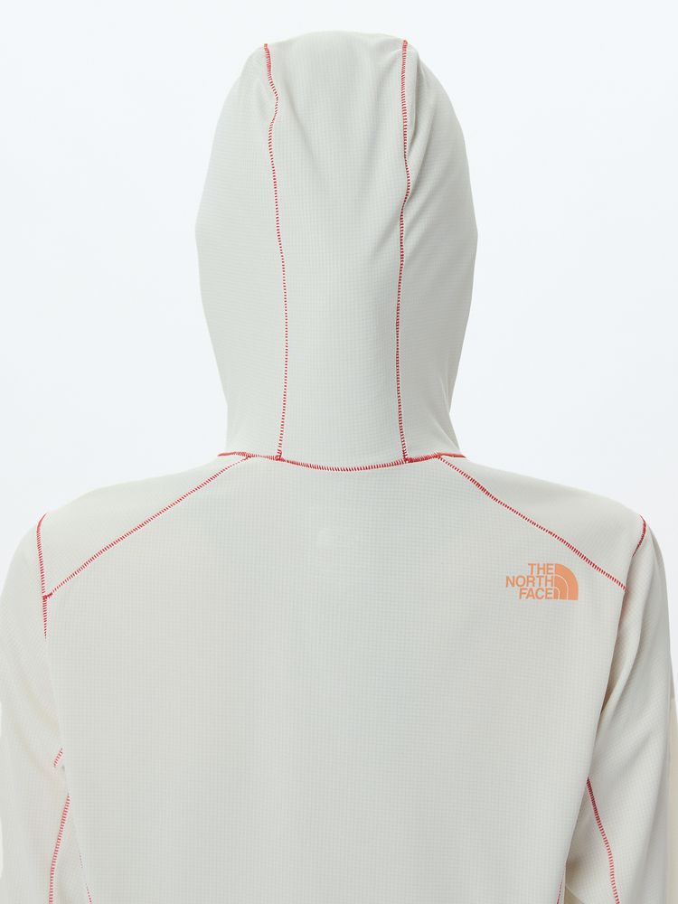 ザ・ノース・フェイス 長袖Tシャツ レディース ブリーズレンジランフーディー THE NORTH FACE NTW12579 ホワイト 白 トップス THE NORTH FACE ザ・ノース・フェイス 長袖Tシャツ レディース
