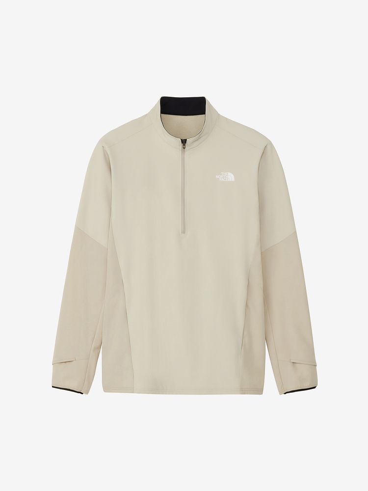 THE NORTH FACE ハーフジップ トレーナー ベージュクリーム色 公式】ハイブリッドサーマルライトハーフジップ（レディース