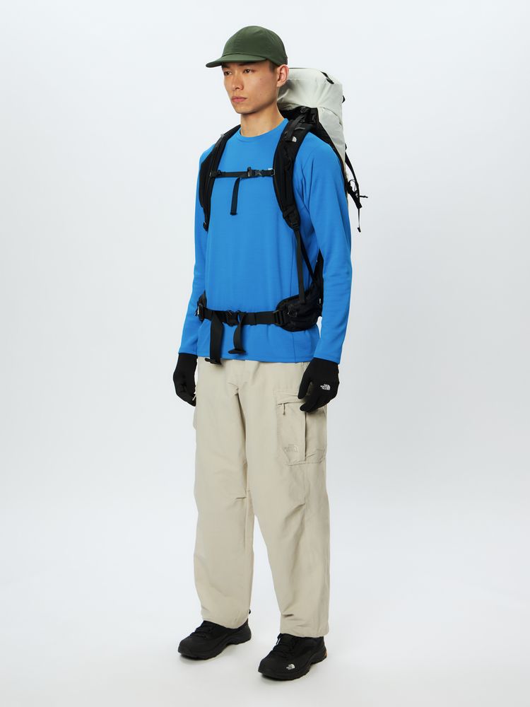 青黒緑グラスパーループ　三重スリーブ付き 公式】ロングスリーブ QD ミッドクルー（メンズ）｜ザ・ノース