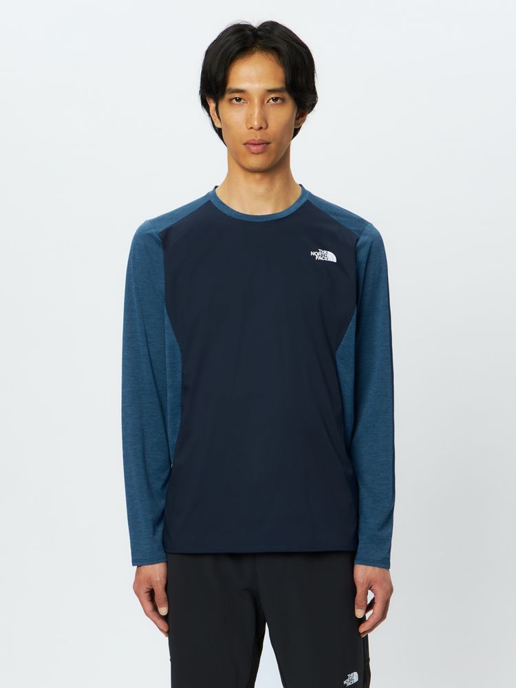 The North FaceロングスリーブハイブリッドGTDメランジクルー 公式】ロングスリーブハイブリッドGTDメランジクルー（メンズ