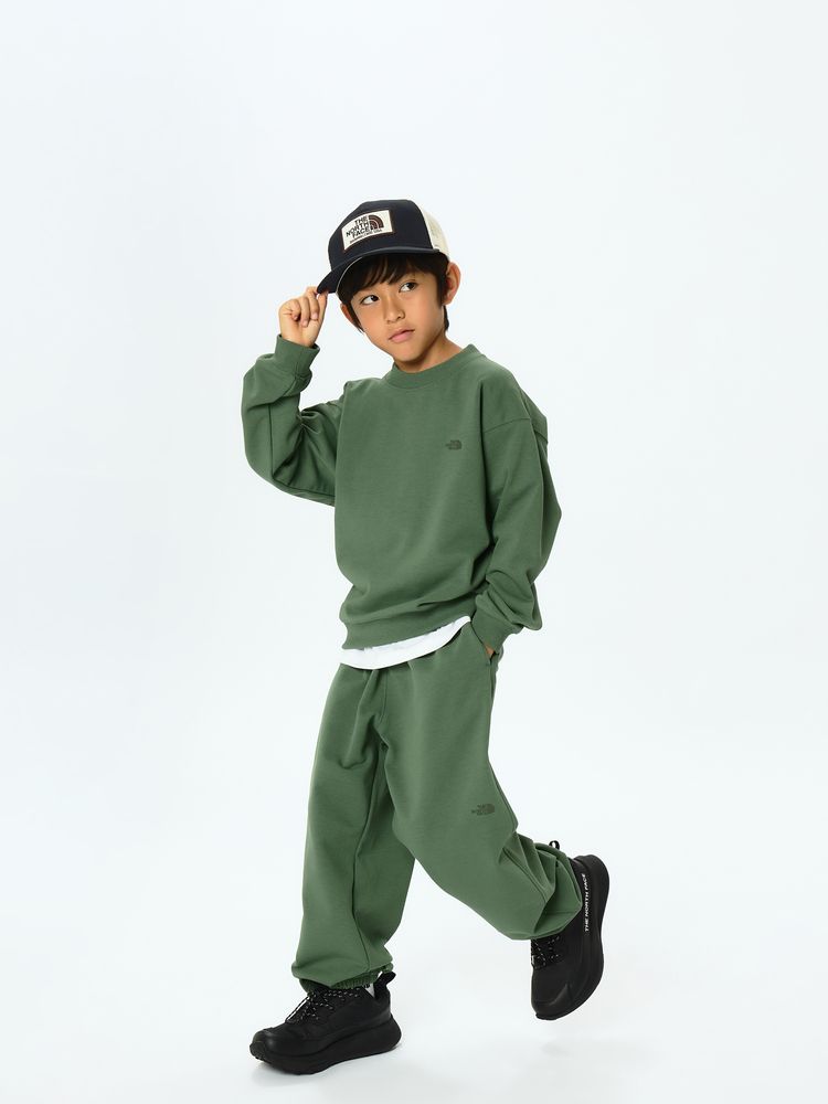 THE NORTH FACE(ザ・ノース・フェイス) ｜グリズスウェットロゴクルー（キッズ）