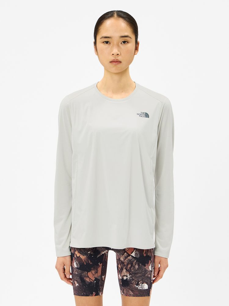 THE NORTH FACE ロングスリーブハイブリッドGTDメランジクルー 公式】ロングスリーブハイブリッドGTDメランジクルー（レディース