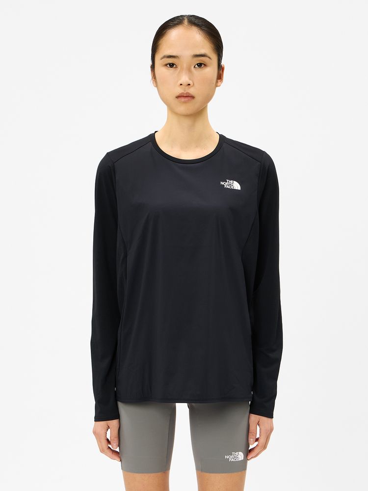 THE NORTH FACE ロングスリーブハイブリッドGTDメランジクルー 公式】ロングスリーブハイブリッドGTDメランジクルー（レディース