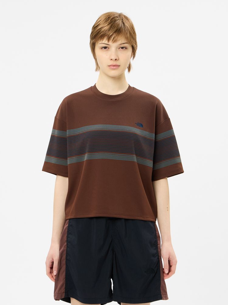 THE NORTH FACE(ザ・ノース・フェイス) ｜ショートスリーブフリーランパネルボーダークルー（レディース）