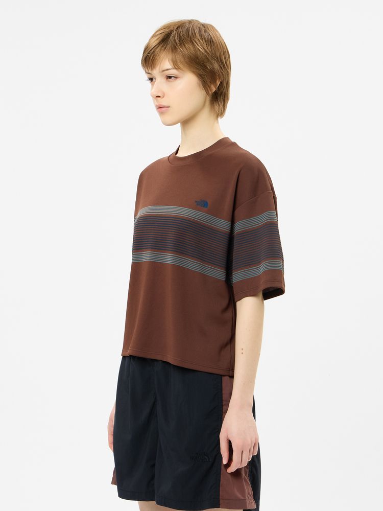 THE NORTH FACE(ザ・ノース・フェイス) ｜ショートスリーブフリーランパネルボーダークルー（レディース）