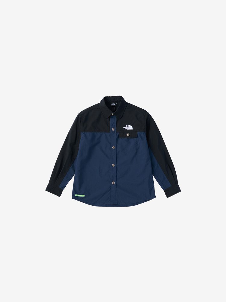 【新品】ロングスリーブヌプシシャツ（キッズ）　ノースフェイス 公式】グリーンバトン ロングスリーブヌプシシャツ（キッズ