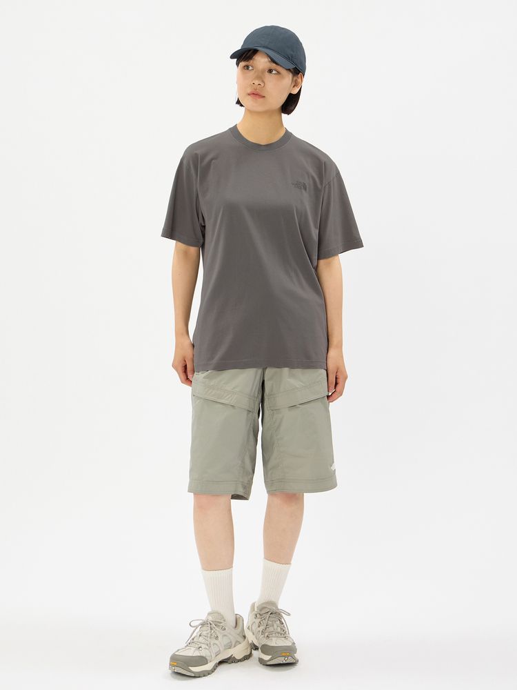 THE NORTH FACE(ザ・ノース・フェイス) ｜ショートスリーブウォッシュドバックスクエアロゴティー（ユニセックス）