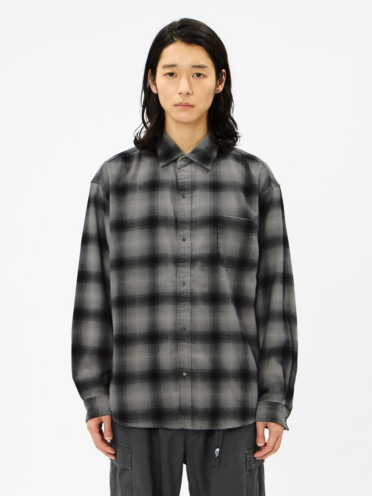 THE NORTH FACE(ザ・ノース・フェイス) ｜ロングスリーブフランネルオンブレチェックシャツ（ユニセックス）