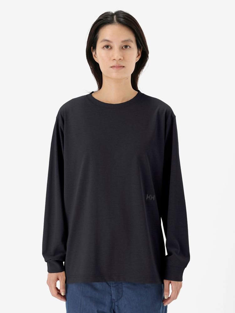HELLY HANSEN ブラック 長袖ポロシャツ ヘリーハンセン ショートスリーブツインセイルハーフジップポロ
