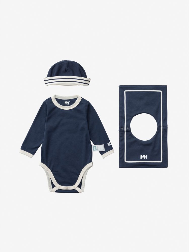 HELLY HANSEN(ヘリーハンセン) ｜マイファーストHH ロングスリーブマリンロンパースセット（ベビー）