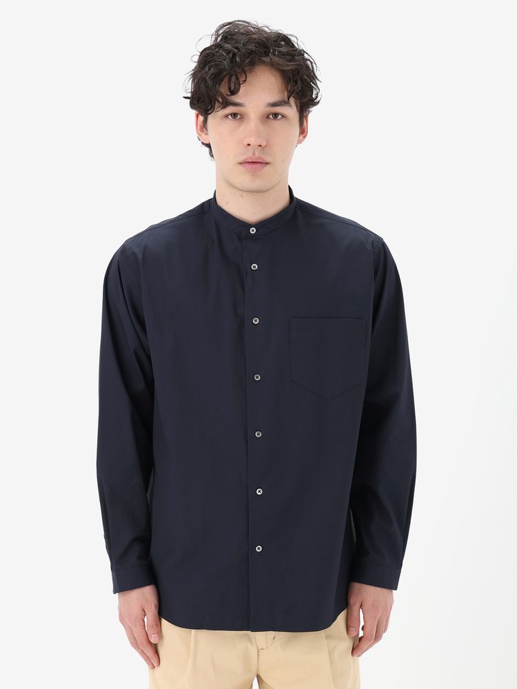 HELLY HANSEN バンドカラーシャツ ブラック WM 公式・アウトレット】R.M.Cウィングカラーシャツ（ユニセックス