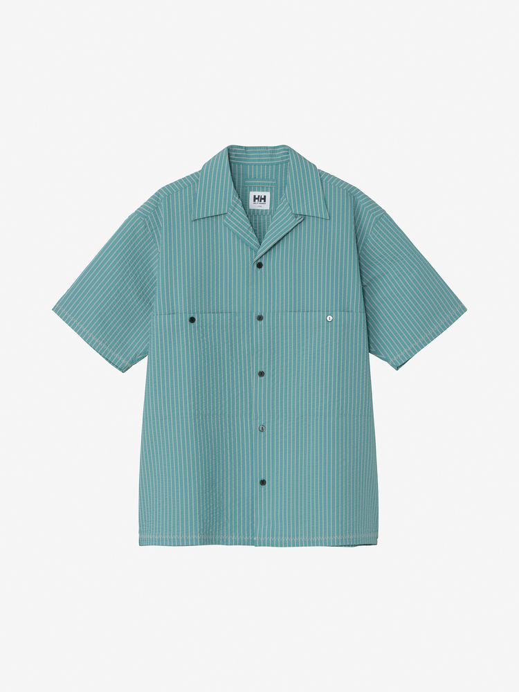 HELLY HANSEN(ヘリーハンセン) ｜ショートスリーブマリンリゾートシアサッカーシャツ(ユニセックス)