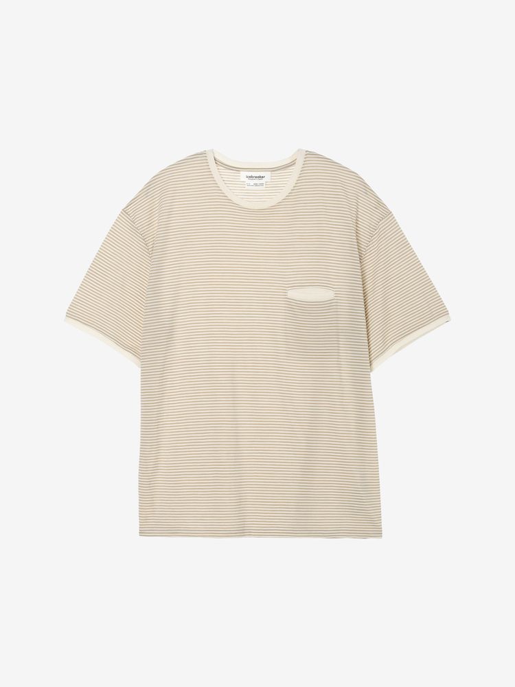 icebreaker(アイスブレーカー) ｜150 メリノ ストライプ ショートスリーブ ティー（ユニセックス）