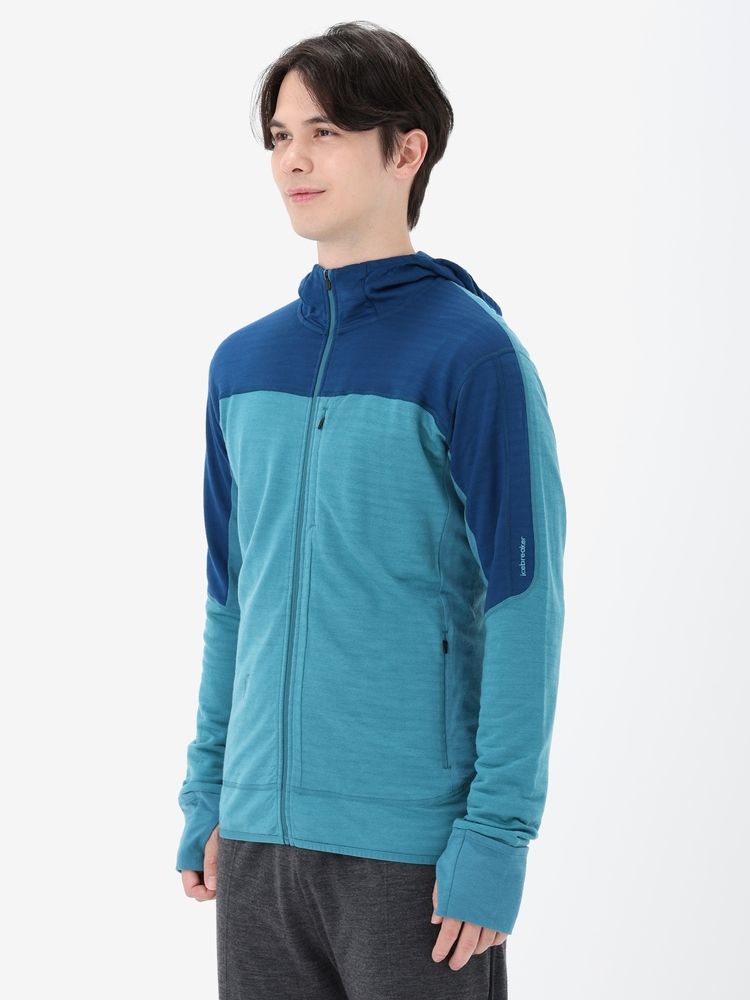 icebreaker(アイスブレーカー) ｜メリノB 300 リアルフリース ディセンダー LS ジップフーディー（メンズ）