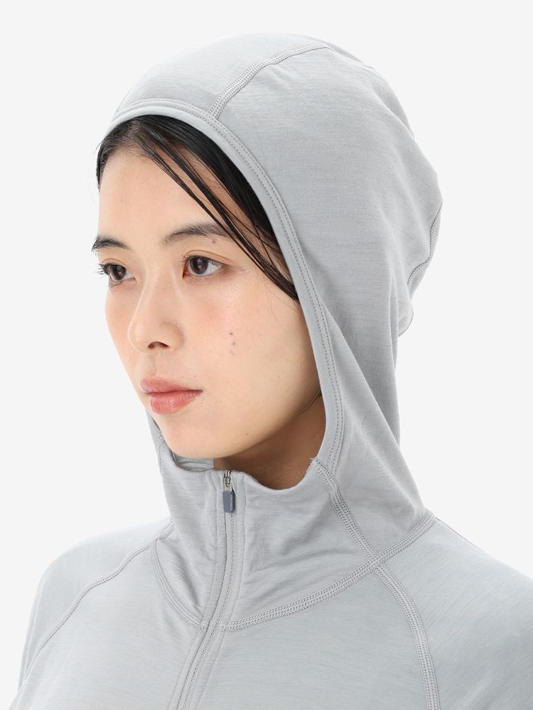 icebreaker(アイスブレーカー) ｜150 メリノファイン エース LS ジップフーディー（レディース）