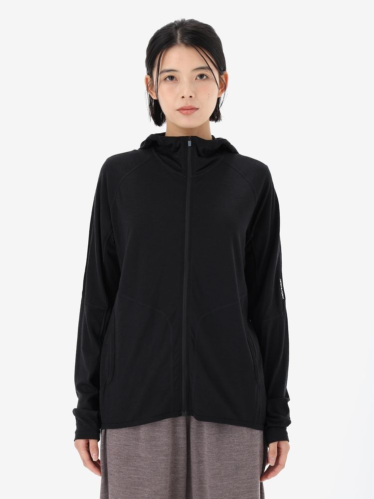 icebreaker(アイスブレーカー) ｜150 メリノファイン エース LS ジップフーディー（レディース）