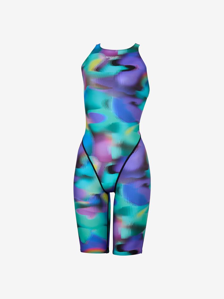 Speedo 水着セット ライトブルー/ブラック 公式】フレックスシグマカイオープンバックニースキン2