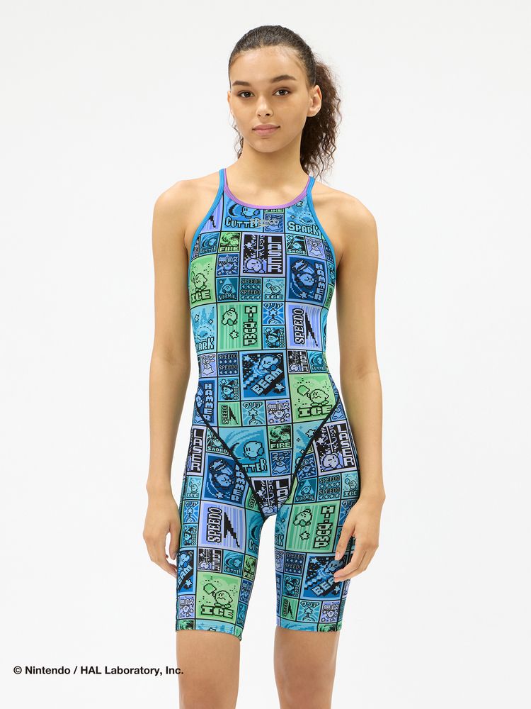 Speedo(スピード) ｜カービィドットブロックターンズニースキン（レディース）