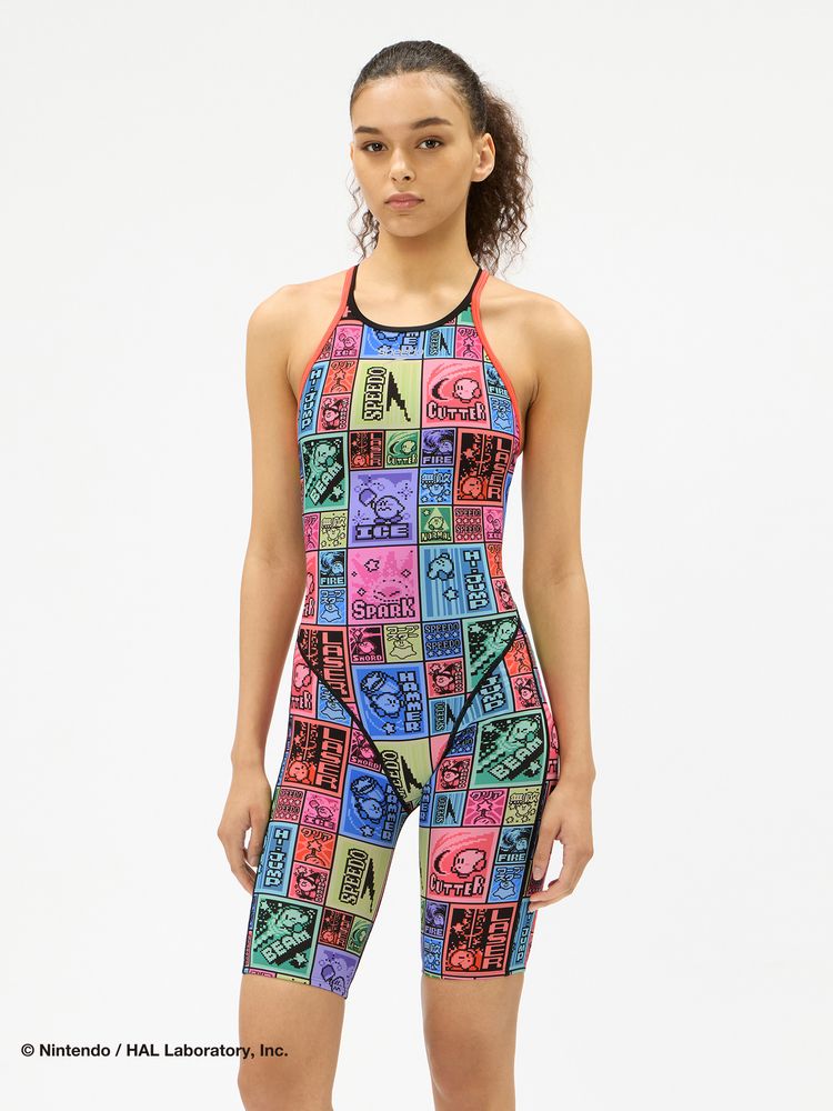 Speedo(スピード) ｜カービィドットブロックターンズニースキン（レディース）