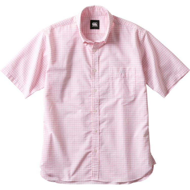 ショートスリーブ ストレッチギンガムチェックボタンダウンシャツ メンズ Ra Canterbury カンタベリー 公式通販