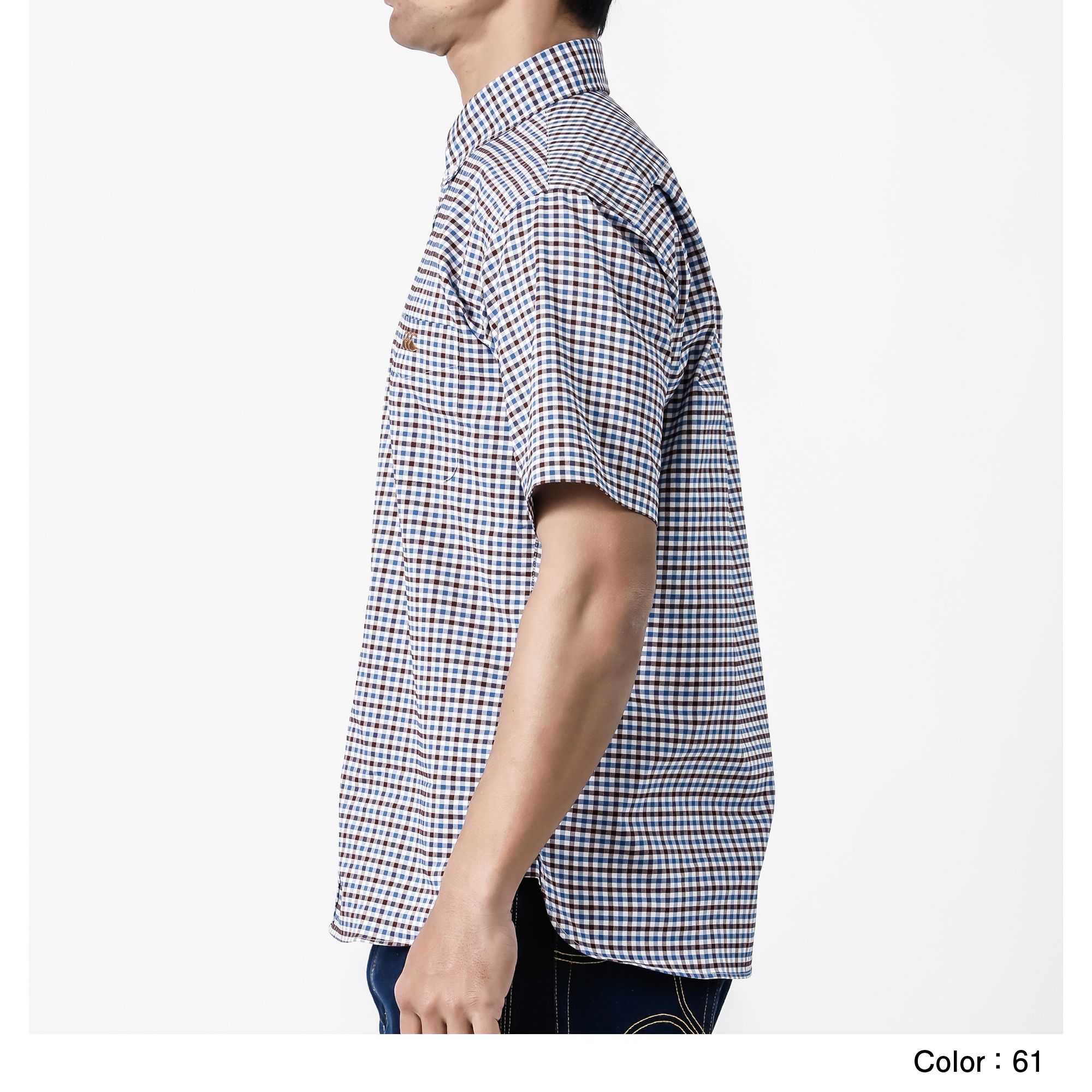 ショートスリーブ ストレッチギンガムチェックボタンダウンシャツ メンズ Ra Canterbury カンタベリー 公式通販