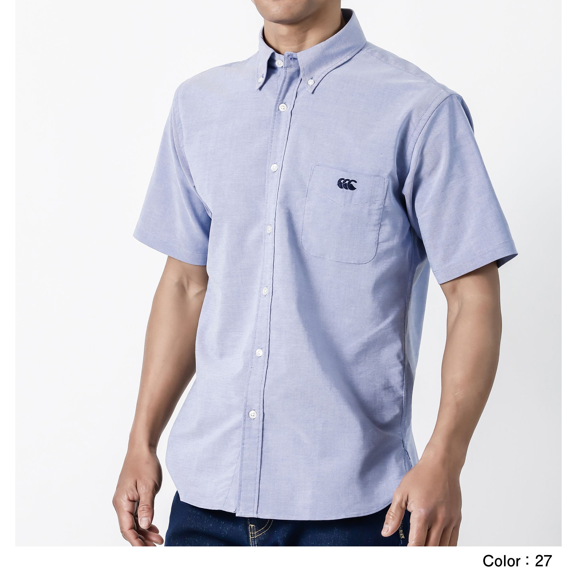 ショートスリーブ ストレッチ ボタンダウンシャツ メンズ Ra Canterbury カンタベリー 公式通販