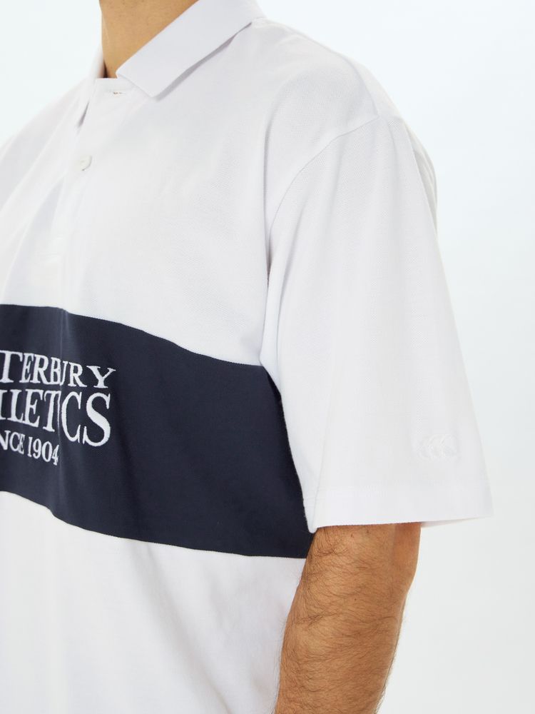 canterbury(カンタベリー) ｜ショートスリーブ パネルビッグラガーポロ(ユニセックス)