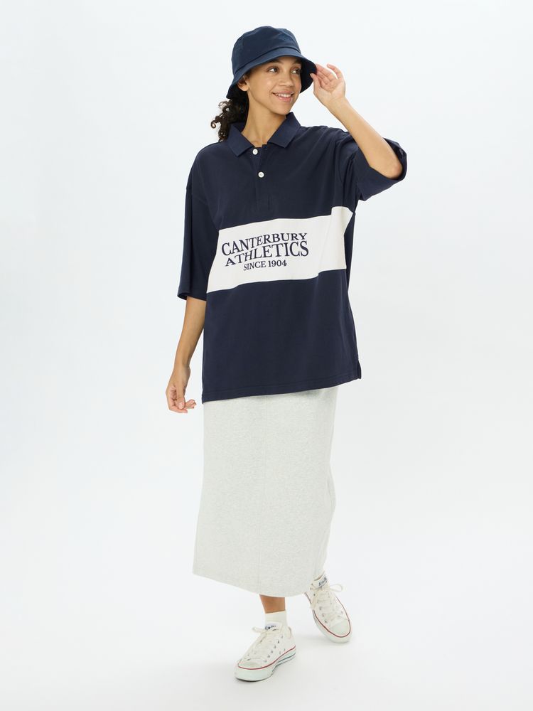 canterbury(カンタベリー) ｜ショートスリーブ パネルビッグラガーポロ(ユニセックス)