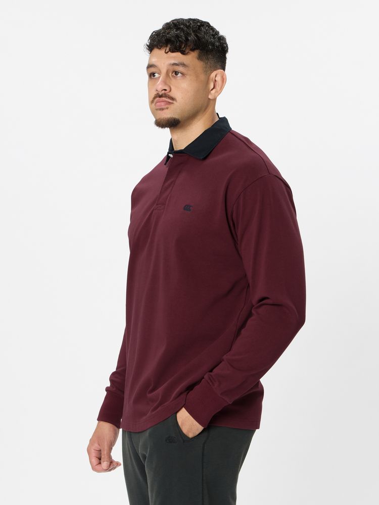 canterbury(カンタベリー) ｜ソリッドカラー ラグビージャージー（メンズ／ビッグサイズ）