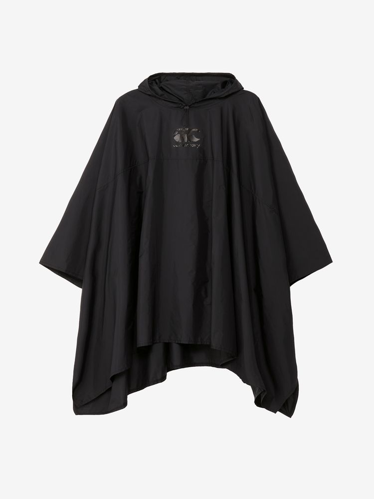 レオナール　ブラック フード エンボス　ロゴ　 ポンチョ　ジャケット　2way ダイワ DJ-7325 フィッシングきがえポンチョ フリー ブラック - 釣具の