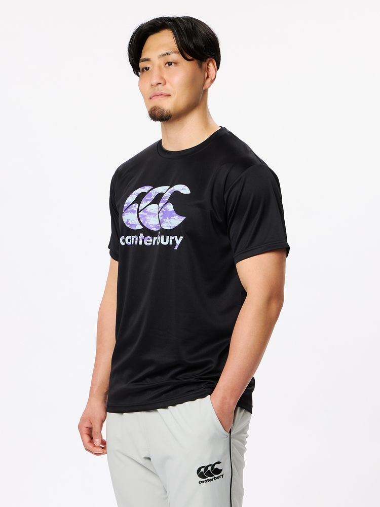 canterbury(カンタベリー) ｜ショートスリーブ グラスパターンロゴティー（ユニセックス／ビッグサイズ）