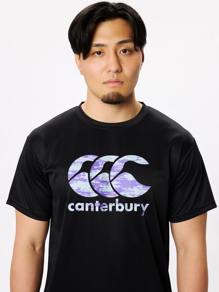 canterbury(カンタベリー) ｜ショートスリーブ グラスパターンロゴティー（ユニセックス／ビッグサイズ）