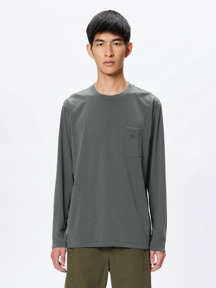 ビッグロゴロングスリーブポケットTシャツ（メンズ）（GM43114 