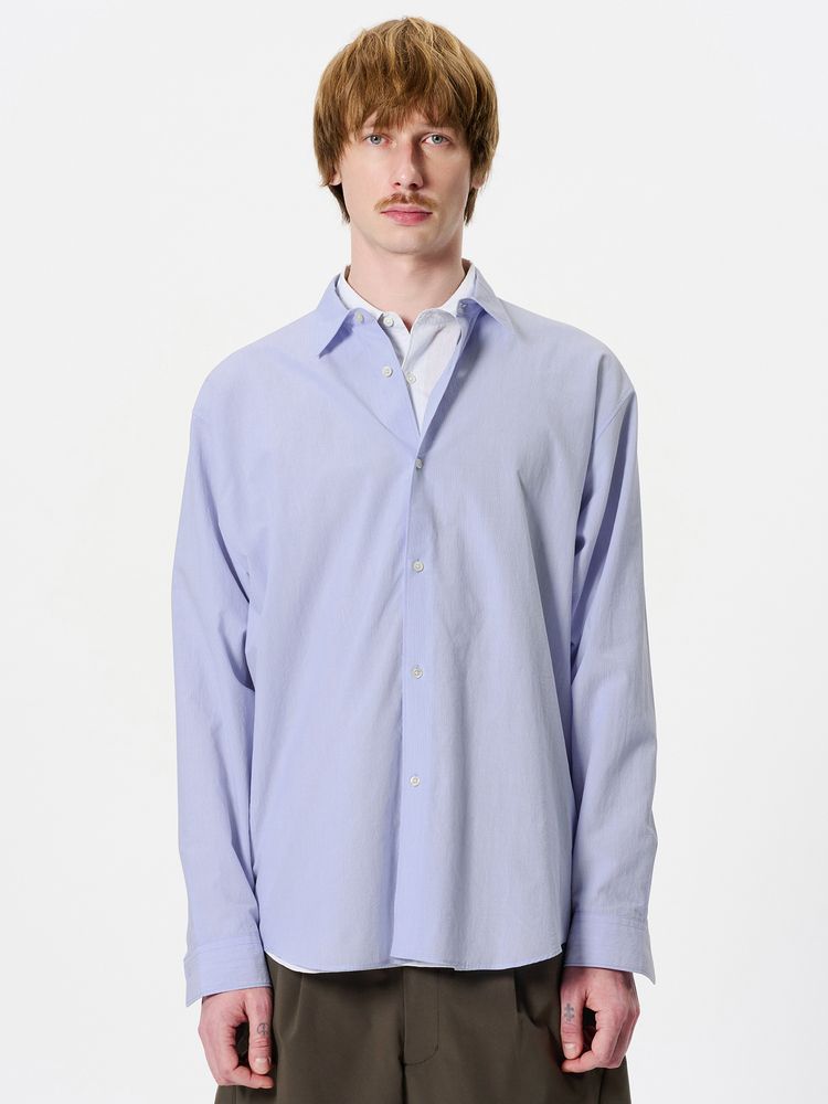 公式】ファインコットンシアサッカーストライプドシャツ（ユニセックス