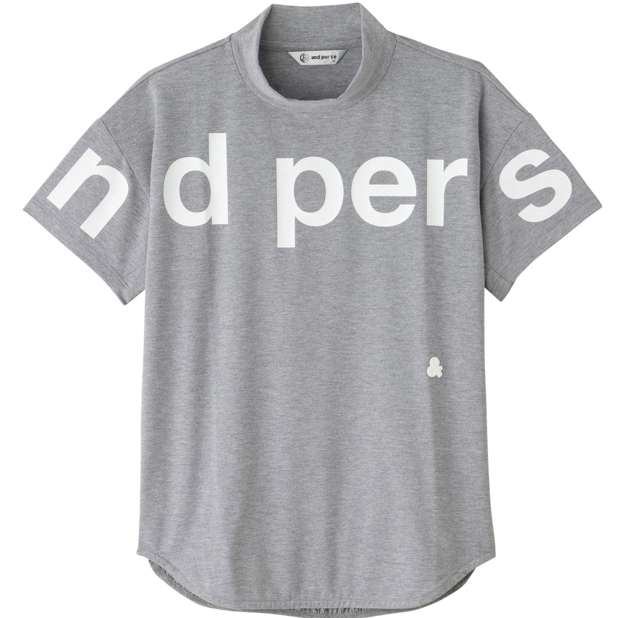 モックネックロゴプリントtシャツ レディース Afs6612w2 And Per Se公式通販