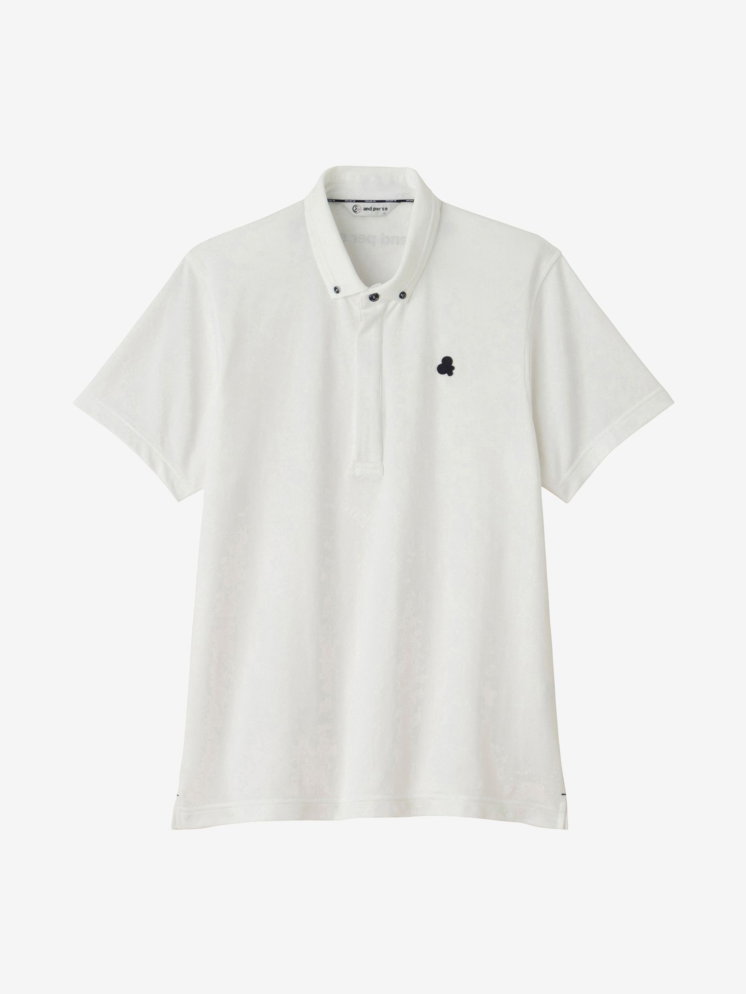 ボタンダウン半袖ロゴジャカートシャツ（メンズ/ゴルフ）（AMS9402W4