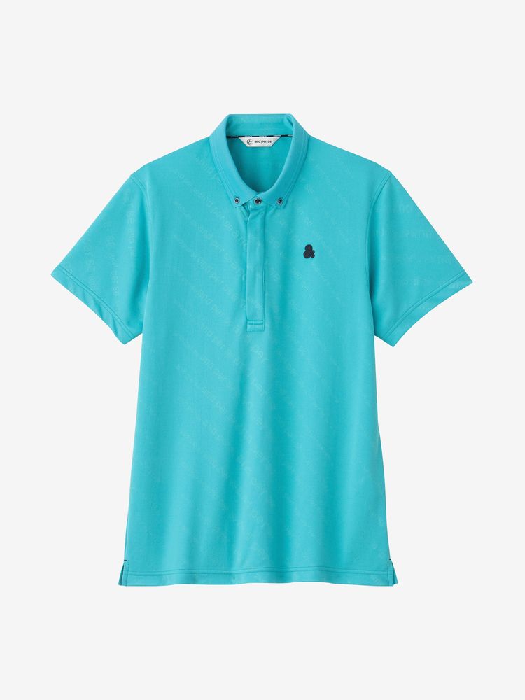 ボタンダウン半袖ロゴジャカートシャツ（メンズ/ゴルフ）